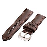 Clockwork Synergy - Quick Release Leather Watch Bands Genuine Watch Straps for Men Women- 22mm Aged Leather Watch Strap