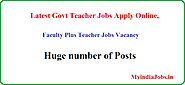 Latest Govt Teacher Jobs 2020 Apply Online, Faculty Plus Teacher Jobs Vacancy 2020