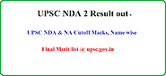 UPSC NDA 2 Result 2019 out - UPSC NDA & NA Cutoff Marks, Final Merit list 2020 upsc.gov.in