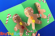 Pop Up Gingerbread Man Card for 3d Christmas Fun - Red Ted Art - Make crafting with kids easy & fun