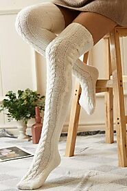 Knee high knitted socks