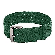 Clockwork Synergy - Nylon Double Braided Perlon Watch Strap (18mm, Green)