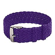 Clockwork Synergy - Nylon Double Braided Perlon Watch Strap (18mm, Purple)