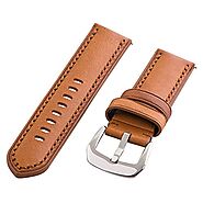 Clockwork Synergy - Gentlemen's Collection - 18mm Saddle Aged Leather Watch Band