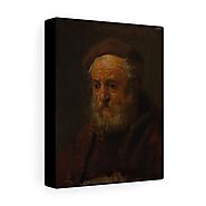Study Head of an Old Man, Style of Rembrandt, Dutch- Stretched Canvas