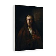 Christ with a Staff, Follower of Rembrandt, Dutch- Stretched Canvas