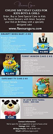 Order Now! Online Birthday Cakes forKids, Boyss & Girls in Delhi NCR
