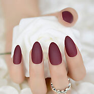 Burgundy NaIls | Matted & Fake Sold by Eishops