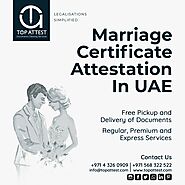 Certificate attestation in UAE for marriage certificate.