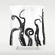 Best Black and White Octopus Shower Curtain - Fabric Shower Curtains - Ratings and Reviews