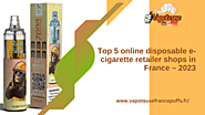 DGM News - Top 5 online disposable e-cigarette retailer shops in France – 2023