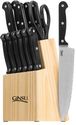 Ginsu 04817 International Traditions 14-Piece Knife Set with Block, Natural