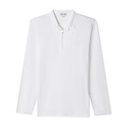 Chantilly White Polo Long Sleeve Shirt | All White Polo Shirt – SAINT PERRY