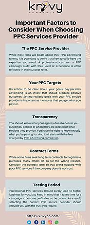 Important Factors to Consider When Choosing a PPC Services Provider