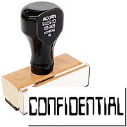 Barcode Confidential Rubber Stamp