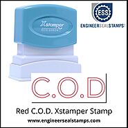 Red C.O.D. Xstamper Stamp