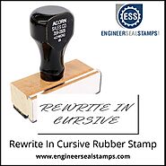 Rewrite In Cursive Rubber Stamp