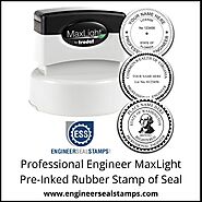 Professional Engineer MaxLight Pre-Inked Rubber Stamp of Seal