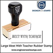 Large Meet With Teacher Rubber Stamp