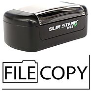 Slim Pre-Inked File Copy with Folder Stamp