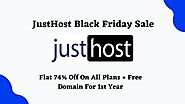JustHost Black Friday Sale 2021- [Flat 74% Off + Free Domain Name] - BloggingPlay Digital Services