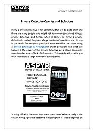 Private Detective Queries and Solutions