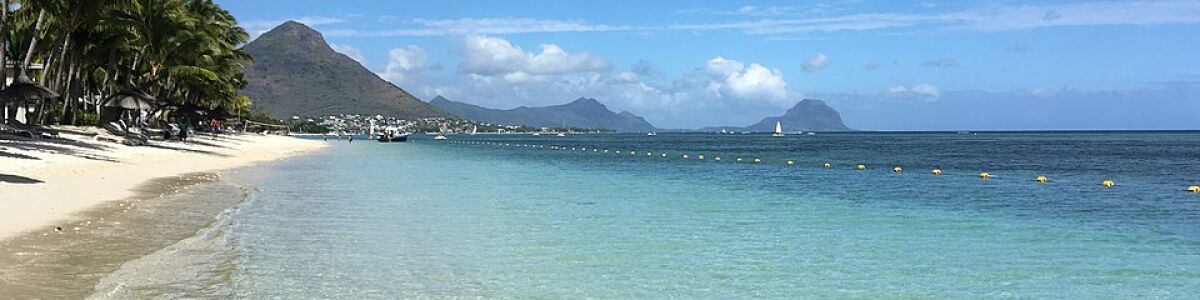 Headline for The best beachside areas in Mauritius - Soak up endless stretches of talcum-white sand lapped by turquoise blue waters