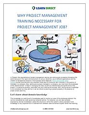 Why project management training necessary for project management job