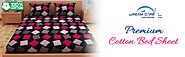 Funky Print Black Pure Cotton Double Queen Size Bedsheet with 2 Pillow Covers