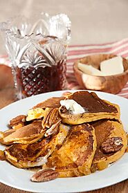 Must Try Recipe - Sweet Potato Rum Raisin Pancakes With Rum Syrup