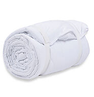 Soft Microfiber Filled Warm & Cosy Duvet - Double Bed - Plain White - Ace Flexi