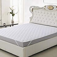 Super Soft Microfiber Mattress Protector - Double Bed - Plain White - Ace Flexi