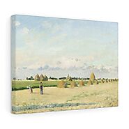 Landscape, Ile-de-France (1873) by Camille Pissarro - Stretched Canvas