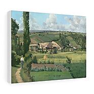 Landscape at Les Patis, Pontoise (1868) by Camille Pissarro - Stretched Canvas
