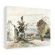 The Road from Versailles to Louveciennes (ca. 1872) by Camille Pissarro - Stretched Canvas