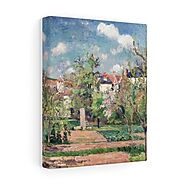 The Garden in the sun, Pontoise (1876) by Camille Pissarro - Stretched Canvas