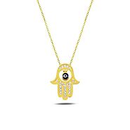 Zehrai presents Sterling Silver Evil Eye Necklace