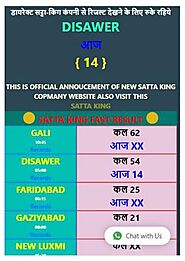 Today Super Fast Live Satta Results And Chart of November 2021 for Gali, Desawar, Ghaziabad and Faridabad from Satta ...