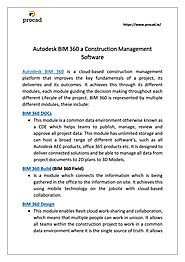 Autodesk BIM 360 a Construction Management Software by ProcadIE - Issuu