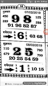 Satta King Shri Ganesh all record chart of 1 year