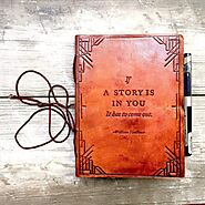 IF A STORY HANDMADE LEATHER JOURNAL- Quote Notebook – Soothi