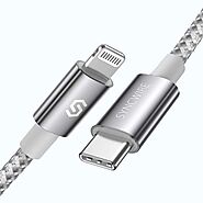 USB C to Lightning Cable Fast Charger 3.3ft/6.5ft Silver 1 Pack Syncwire