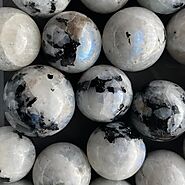 Shop For Rainbow Moonstone Small Spheres with Flash