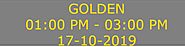 Golden Matka Results today Open Close Numbers 01.00-03.00 PM