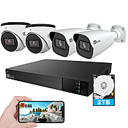 [2021 Newest] Elder 4K Security Camera System, 4pcs 4K PoE IP Security Cameras with 4K NVR 2TB WD HDD, Smart Home Sec...