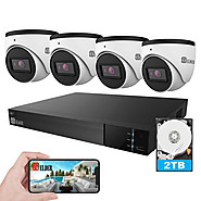 [2021 Newest] Elder 4K Security Camera System, 4pcs 4K PoE IP Security Cameras with 4K NVR 2TB WD HDD, Smart Home Sec...