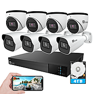 [2021 Newest] Elder 4K Security Camera System, 8pcs 4K PoE IP Security Cameras with 4K NVR 4TB WD HDD, Smart Home Sec...