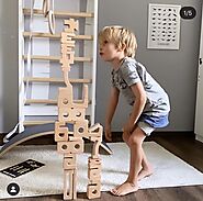 Beench Wood Montessori Number Blocks Kid Educational Toys