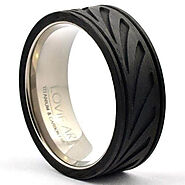 ZYTOR Forged Carbon Wedding Band Milled Finish