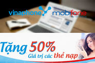 Tổng hợp KM 50% Mobifone và Vinaphone ngày 22/4/2015